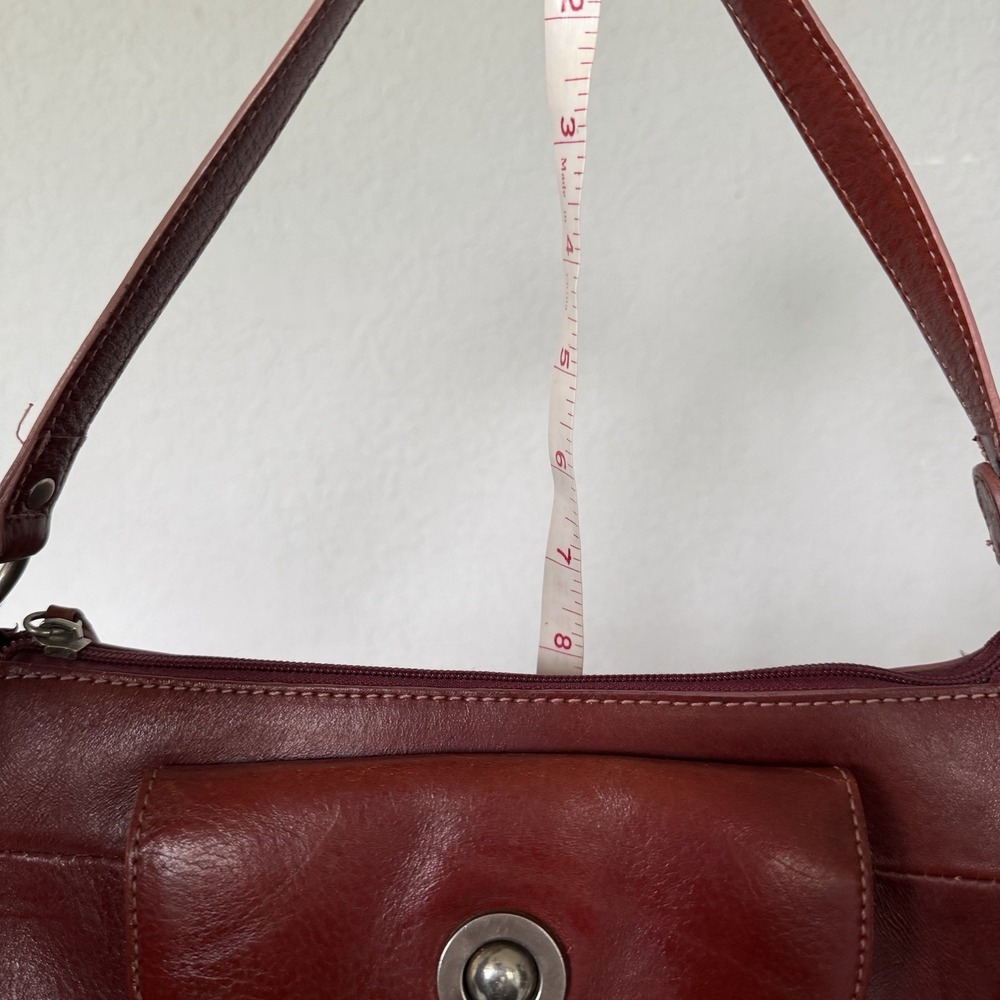 VTG Wilsons Italian Leather Pelle Studio Y2K Hobo Shoulder Bag Red Retro - Picture 8 of 11